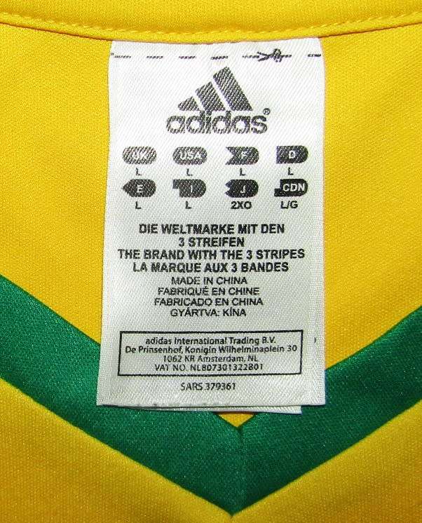 Old Adidas SA Football Jersey - Large Size