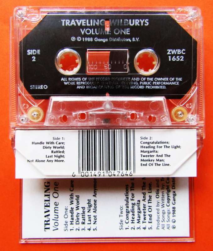 Traveling Wilburys - Volume One - Cassette Tape (1988)