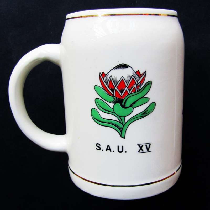 1976 All Blacks vs SA Universities Rugby Beer Mug