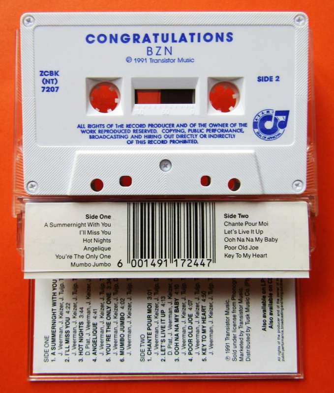 BZN - Congratulations - Cassette Tape (1991)