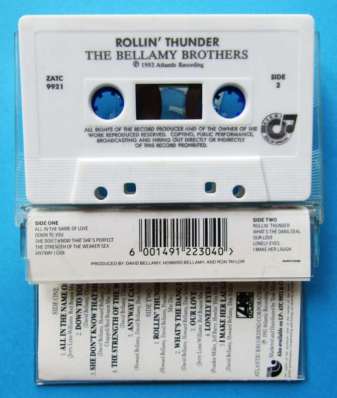 The Bellamy Brothers - Rollin` Thunder - Cassette Tape (1992)