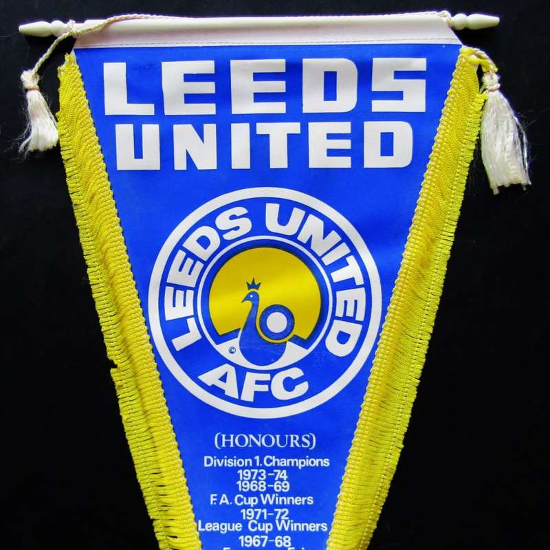 1982 Leeds United Football Club Pennant Flag