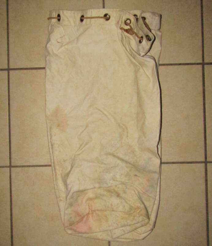 Old White Military Kit Bag