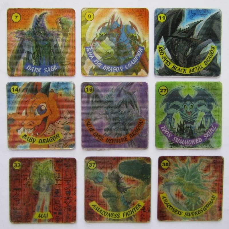 Lot of 9 Yu-Gi-Oh TV Card Tazos