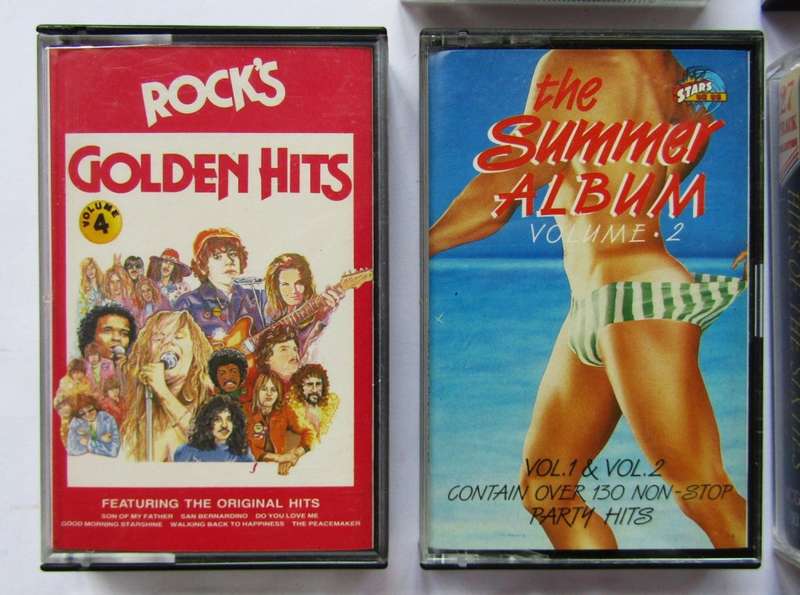 Lot of 10 Music Compilation Cassette Tapes