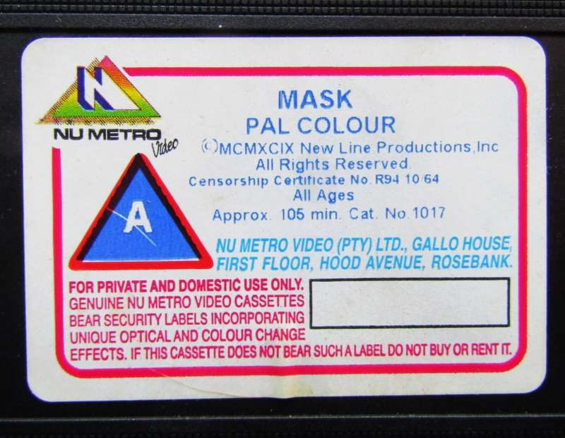 The Mask - Jim Carrey - Movie VHS Tape (1994)