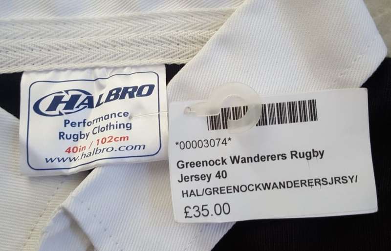 Greenock Wanderers Long Sleeve Rugby Jersey