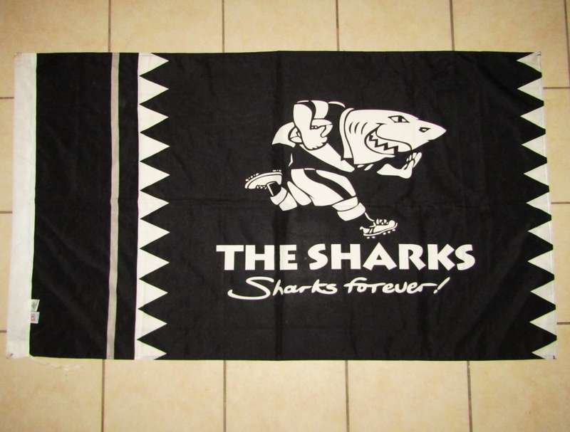 Large Sharks Rugby Flag