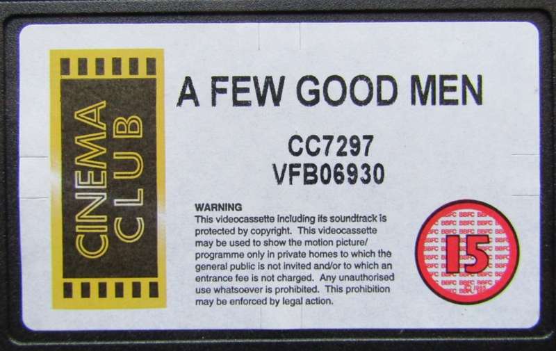 A Few Good Men - Tom Cruise - Movie VHS Tape (1996)