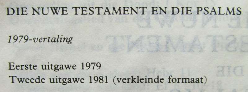 1981 SADF Afrikaans Pocket Bible
