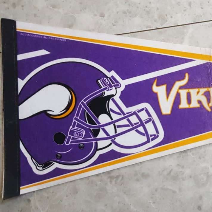 Old Vikings NFL Football Pennant Flag