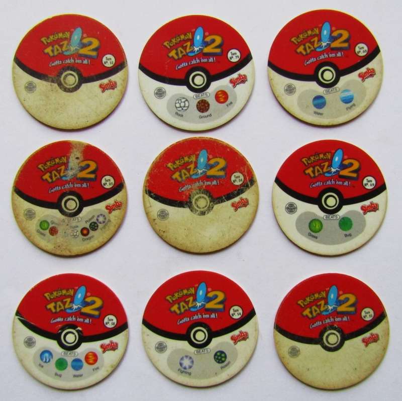Lot of 9 Pokemon Tazo 2 Slammers by Simba