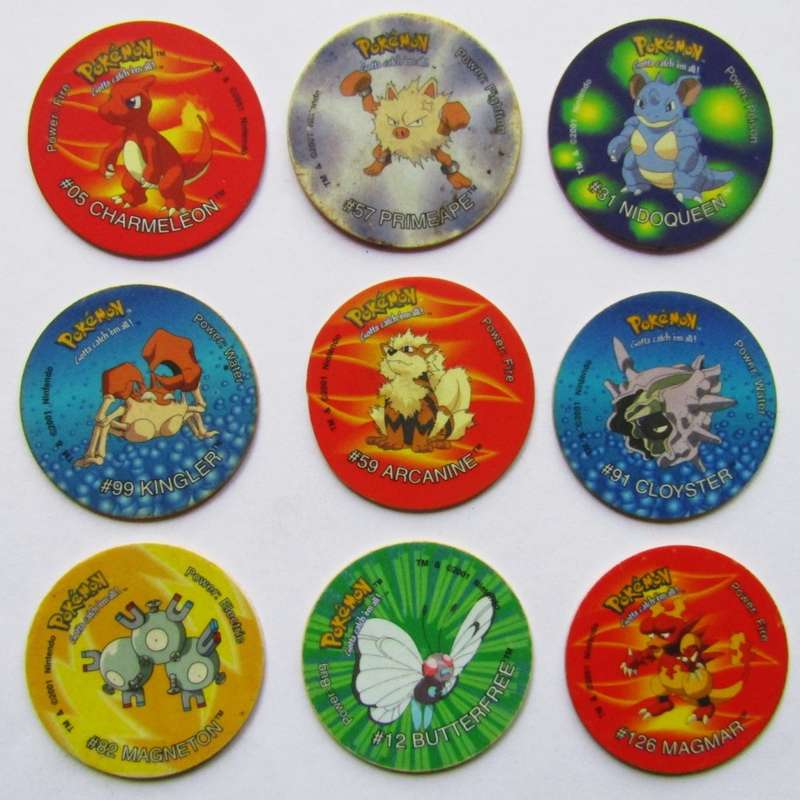 Lot of 9 Pokemon Tazo 3 Slammers by Simba