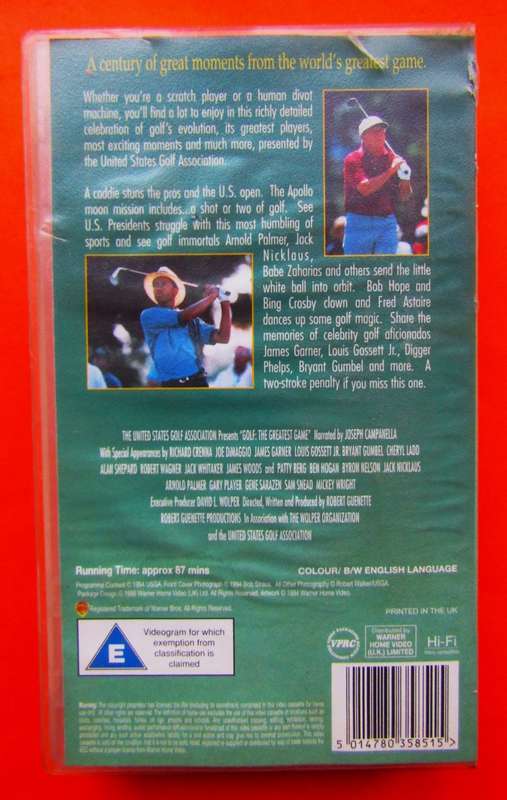 100 Years of Golf in America - VHS Video Tape (1994)