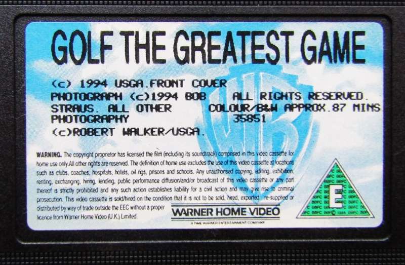 100 Years of Golf in America - VHS Video Tape (1994)