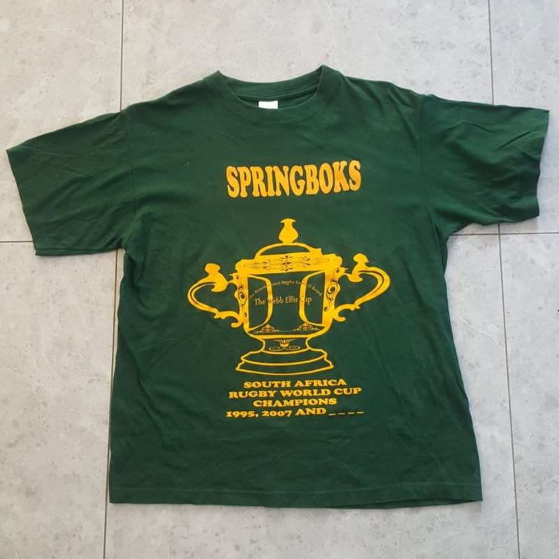 Old World Cup Springbok Rugby Shirt - Large Size
