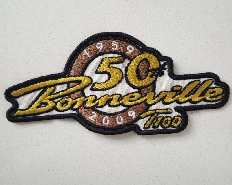 2009 Triumph Bonneville 50th Anniversary Motorcycle Patch Badge