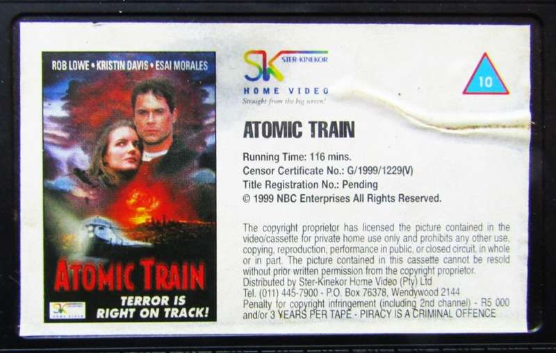 Atomic Train - Rob Lowe - Movie VHS Tape (1999)