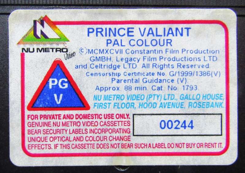 Prince Valiant - Stephen Moyer - Movie VHS Tape (1999)