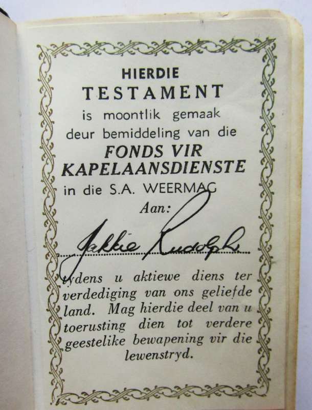 1975 SADF Afrikaans Pocket Bible