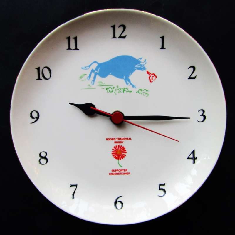 Old Noord Transvaal Rugby Ceramic Wall Clock