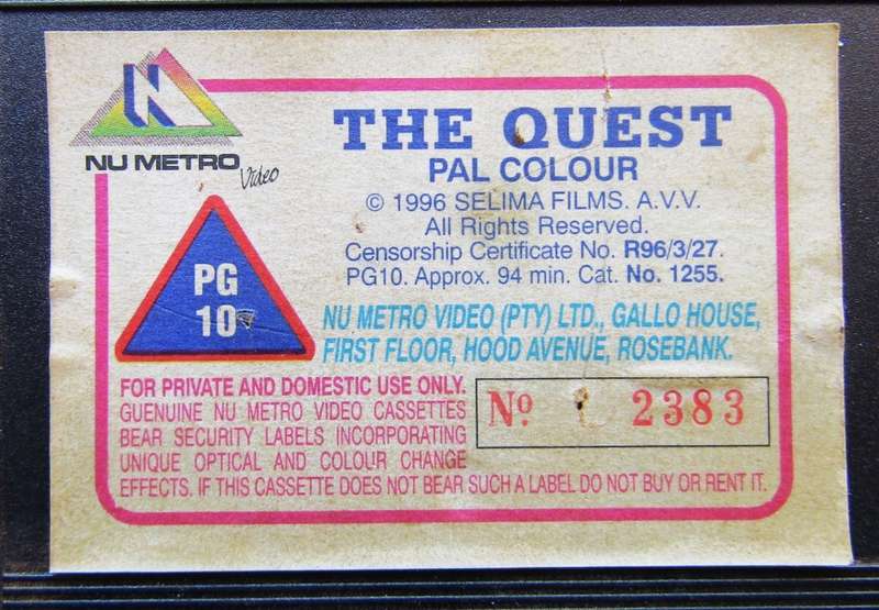The Quest - Van Damme - Movie VHS Tape (1996)