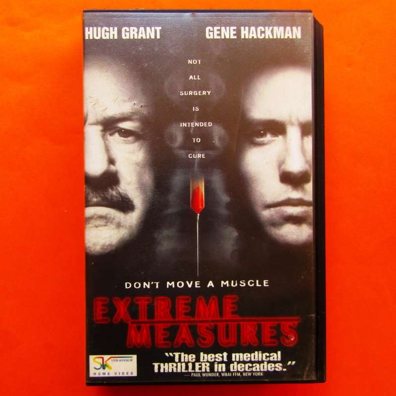Extreme Measures - Hugh Grant - Movie VHS Tape (1996)