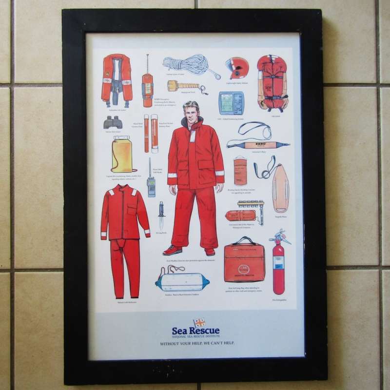 Old NSRI Sea Rescue Framed Display