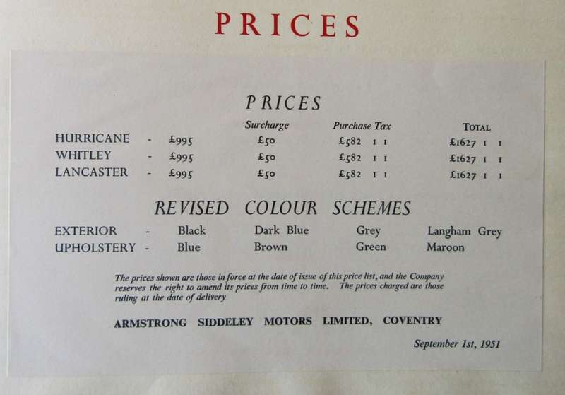 1950 British Armstrong Siddeley Motors Brochure