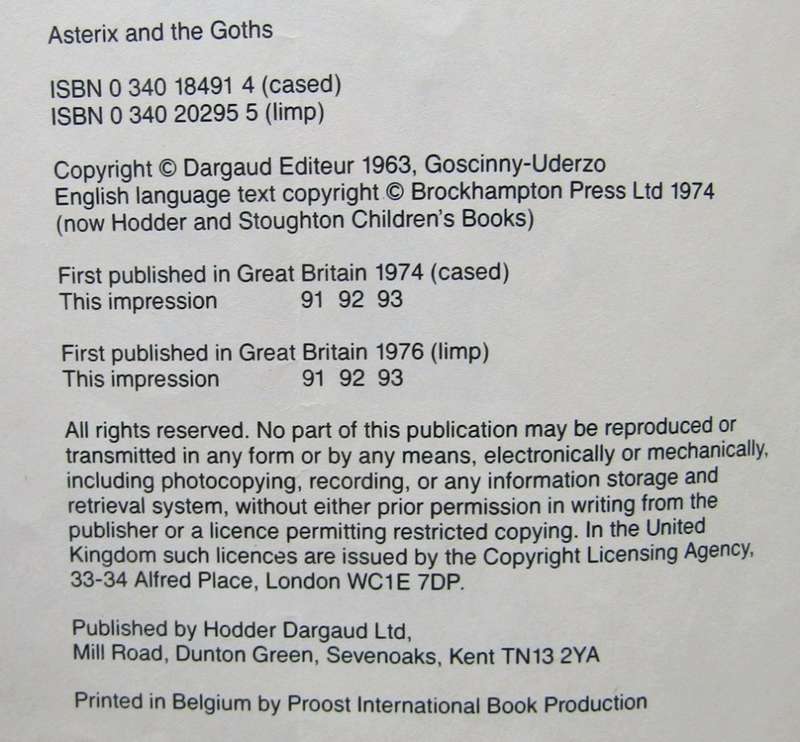 Asterix and the Goths - Softcover Book (1993)