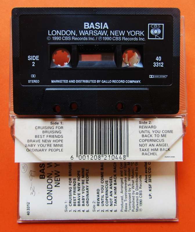 Basia - London, Warsaw, New York - Cassette Tape (1990)