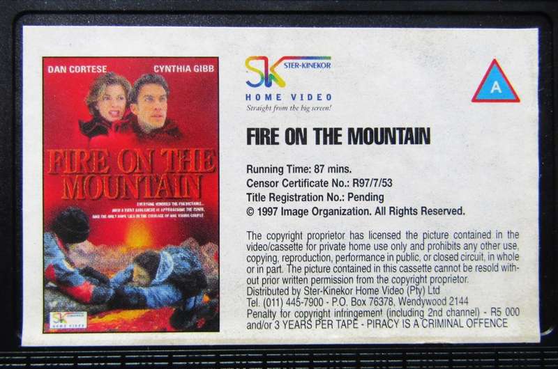 Fire on the Mountain - Movie VHS Tape (1997)