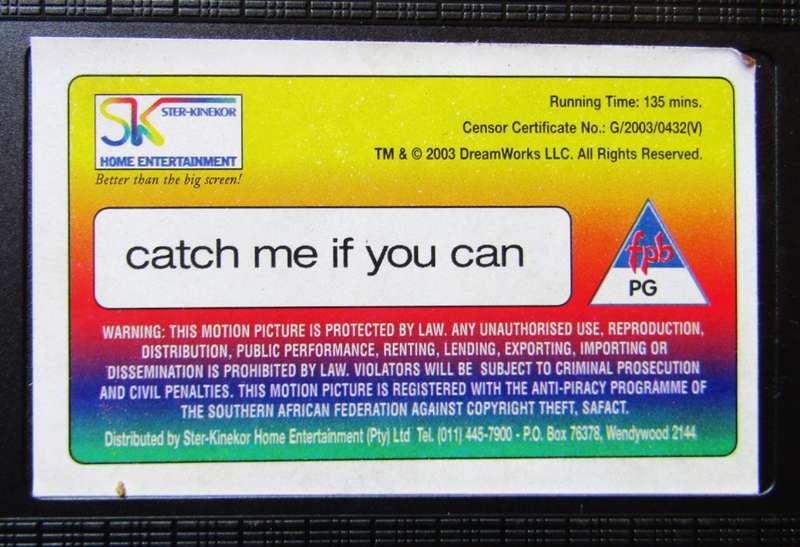 Catch Me If You Can - Tom Hanks - Movie VHS Tape (2003)