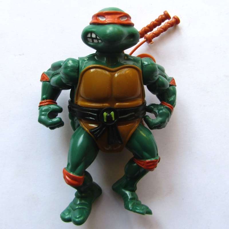 1988 Teenage Mutant Ninja Turtles - Michaelangelo Figure with some Weapons