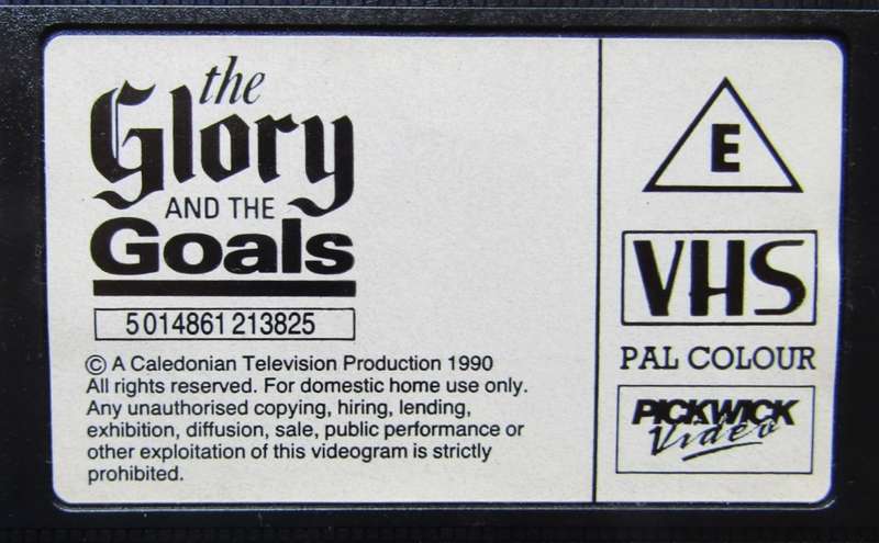 1990 Scottish Football League VHS Video Tape