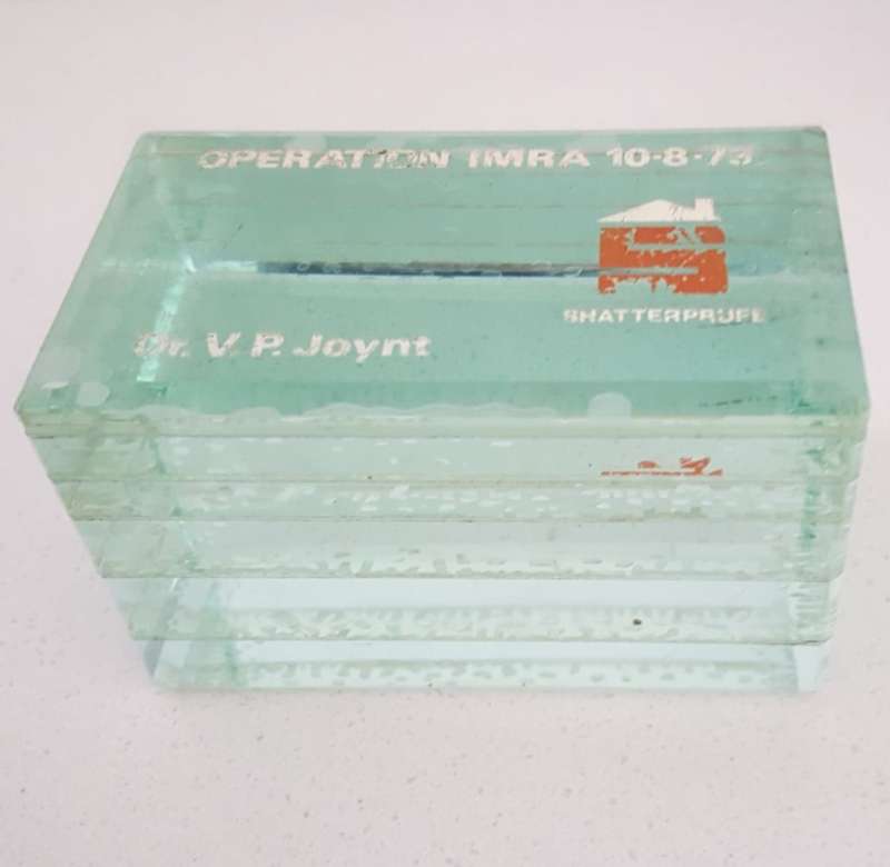 1973 SADF Operation Imra Bullet Proof Glass Memento