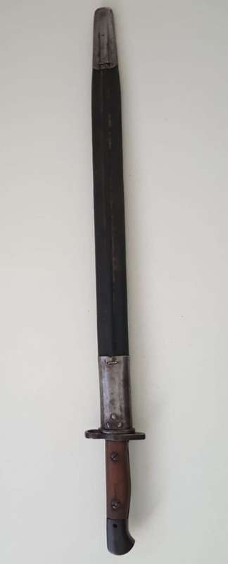 British 1907 Pattern Bayonet with Scabbard - Stamped SAP
