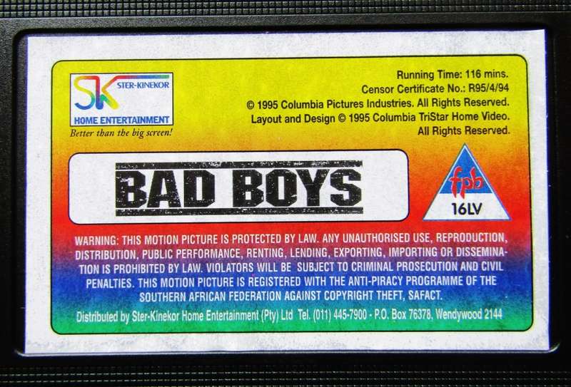 Bad Boys - Will Smith - Movie VHS Tape (1995)