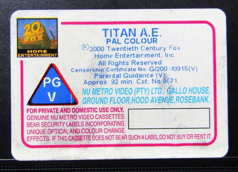 Titan A.E. - Matt Damon - Movie VHS Tape (2001)