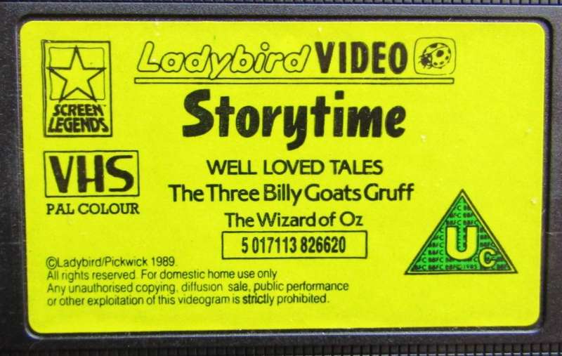 The Three Billy Goats Gruff - Ladybird VHS Video Tape (1989)