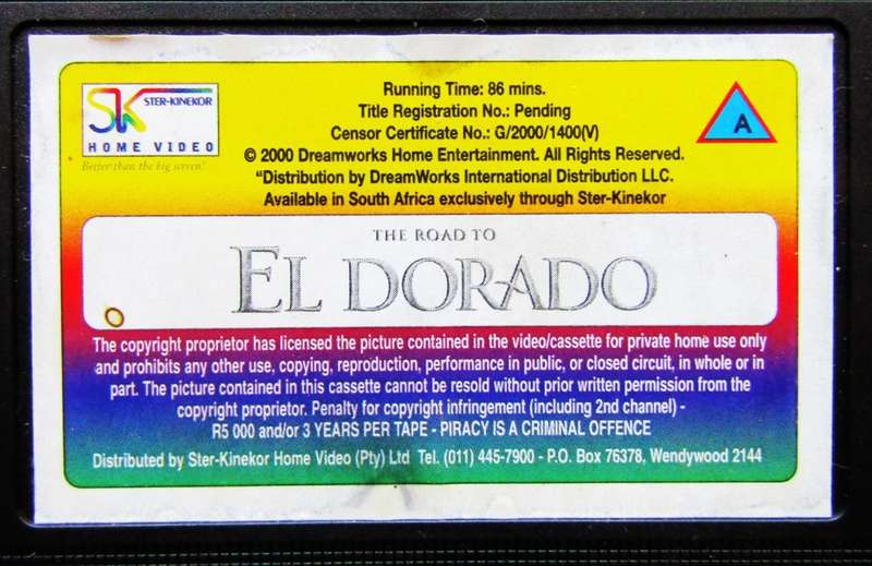 The Road to El Dorado - Movie VHS Tape (2000)