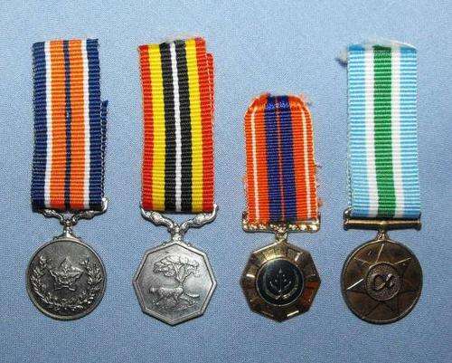 4 SADF MINIATURE MEDALS