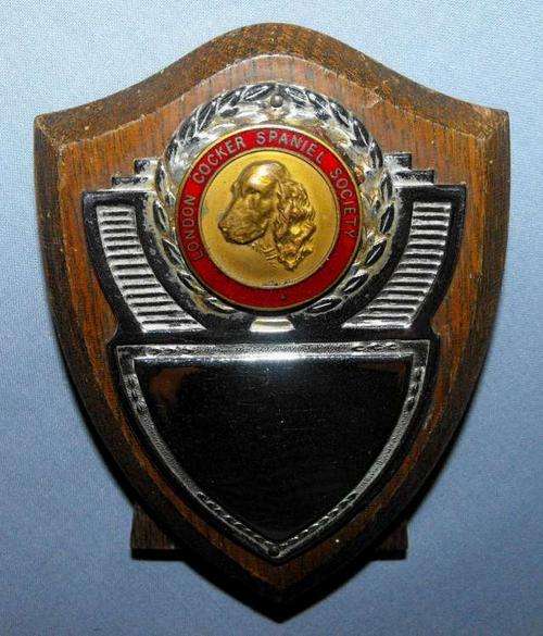 OLD LONDON COCKER SPANIEL SOCIETY DESK PLAQUE