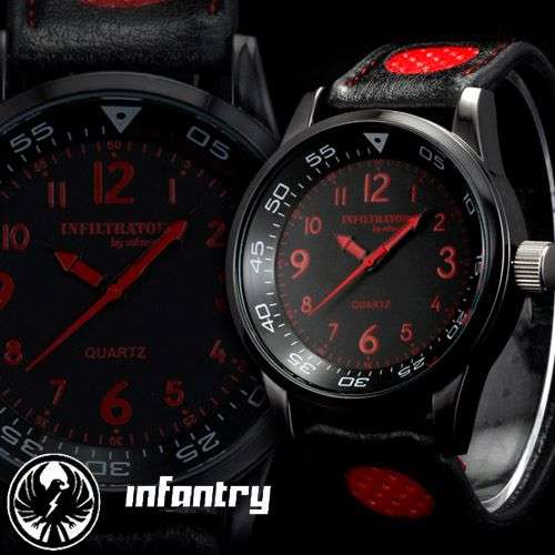 NEW INFANTRY RED INFILTRATOR MILITARY ARMY MENS WATCH