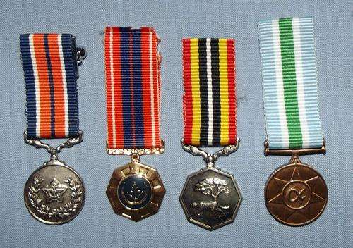 GROUP OF 4 SADF MINIATURE MEDALS