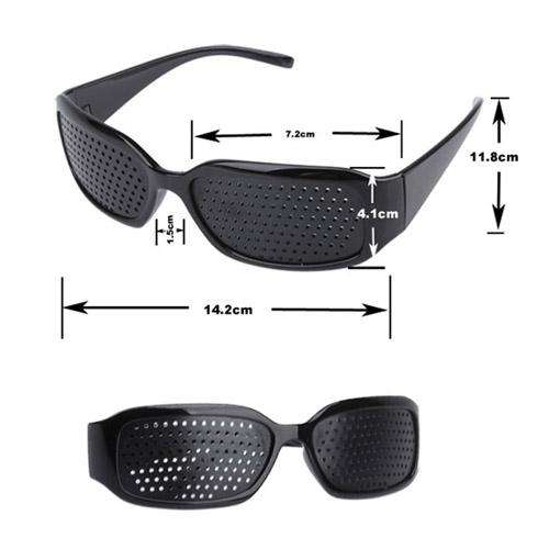 Novelty Fashiom Pinhole Glasses to Adjust Prevent Myopia/Astigmatism/Presbyopia-Black (Local Stock)