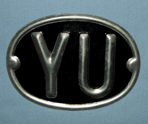 Old Yugoslavia Metal Car Bumper Badge