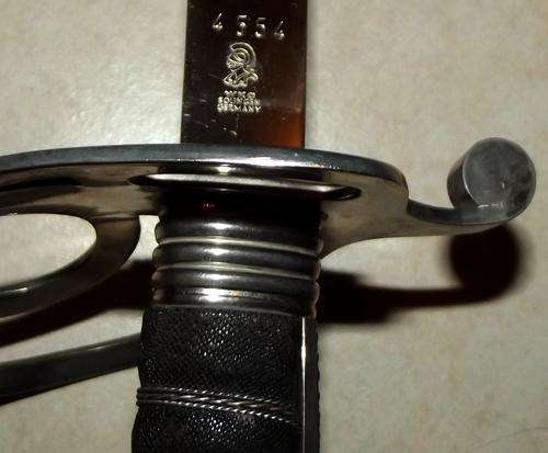 SAP Officers Sword With Old SA Coat of Arms