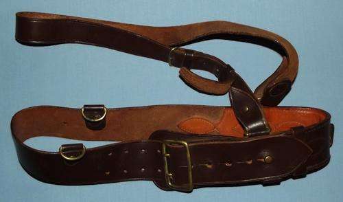 1975 SAP Brown Leather Sam Browne Belt With Cross Strap