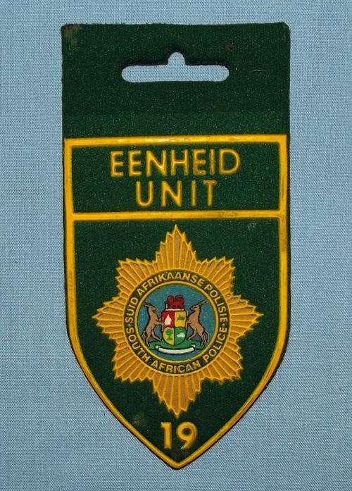 Obsolete SAP Unit 19 Rubber Pocket Badge